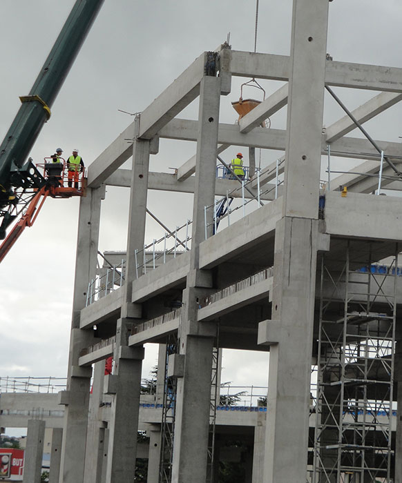 Construction bâtiment charpente en béton préfabriqué